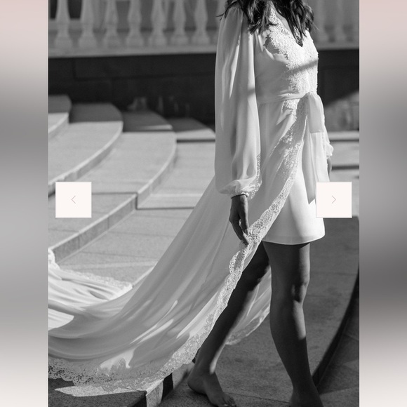 Le rose Jolie Lace Trim Maxi With Train - Includes Slip - new with tags - Picture 6 of 16